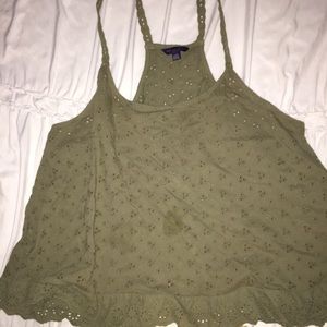 Green crop top
